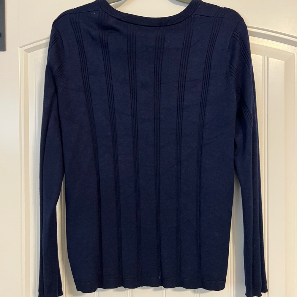 MK Metric Knits- Navy - Ribbed Knit - Size L